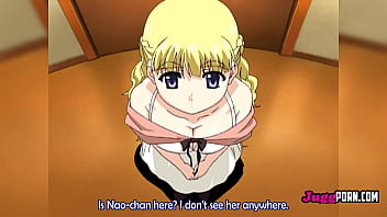 Busty girl sucks juicy cock