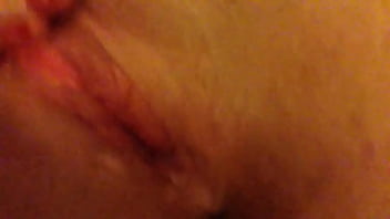 Girl finger banging wet pussy close up