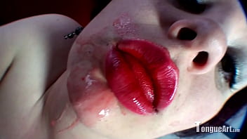 Pixie opens her mouth shows hot lips Pixie opens her mouth shows hot lips