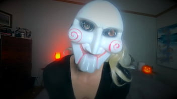 Jigsaw halloween joi & pussy play