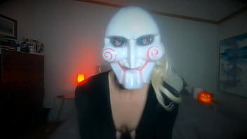 Jigsaw halloween joi & pussy play