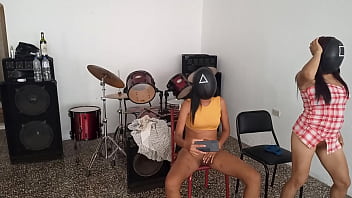 She is short but horny the other is skinny and dark both are excited waiting for a man to have sex at home