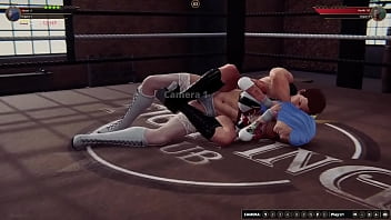 Ariana vs jerle nf3d mixed mma combat ring battle