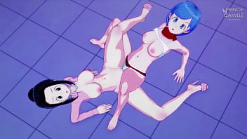 Chichi and bulma scissoring juicy pussy