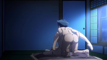 Dos chicas anima reciben creampie de chico universitario