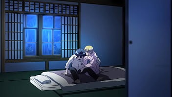 Dos chicas anima reciben creampie de chico universitario