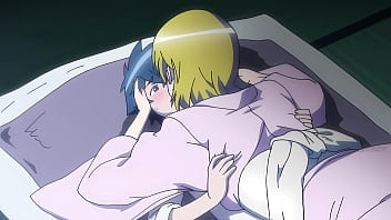 Dos chicas anima reciben creampie de chico universitario