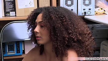 Interracial quickie with a teen on cctv