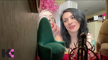 Starving giantess hunters pluck tinies into their vore