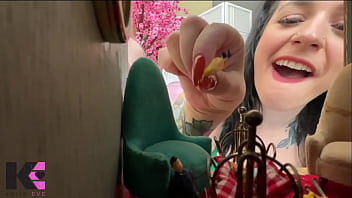 Starving giantess hunters pluck tinies into their vore