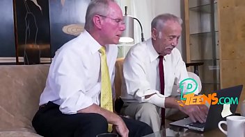 Kinky grandpa banging lovely teen