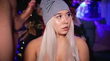 College blonde is fucked by her boyfriend while they record a porn video and broadcast on a webcam show