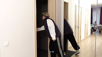 She rubs herself on the couch making us hard and ready