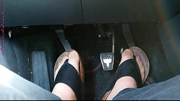 Pedal pumping in hausschuhen ** nylonfeet **