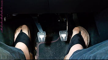 Pedal pumping in hausschuhen ** nylonfeet **