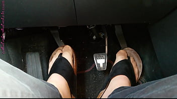 Pedal pumping in hausschuhen ** nylonfeet **