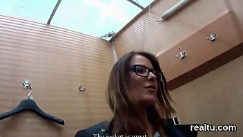 Glamorous czech cutie is teased in the mall and rode in pov
