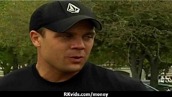 Desperate teen naked in public and fucks to pay rent 5