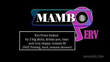 Eva perez fucked by 3 big dicks drinks pee rims and very sloppy romain bj dap pissing anal uncut romain shower atm