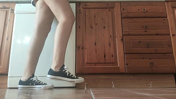 Giantess in sneaker crush tiny man Giantess in sneaker crush tiny man