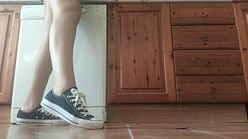 Giantess in sneaker crush tiny man Giantess in sneaker crush tiny man