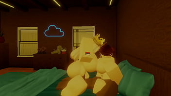 Robloxian bbc having an intense threesome