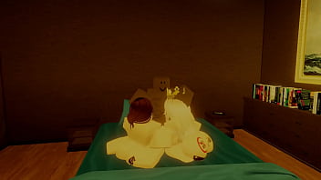 Robloxian bbc having an intense threesome