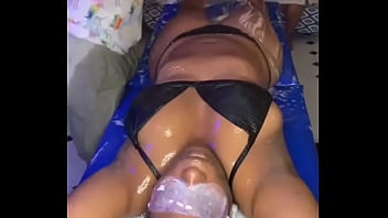 Beautiful petite gets a sweet hot bath