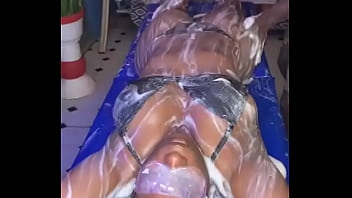 Beautiful petite gets a sweet hot bath