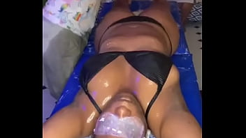 Beautiful petite gets a sweet hot bath