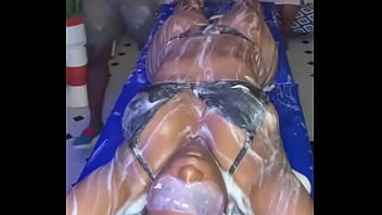 Beautiful petite gets a sweet hot bath