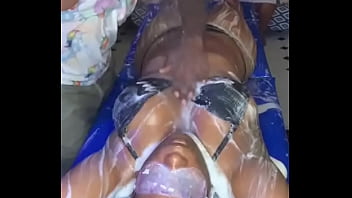 Beautiful petite gets a sweet hot bath