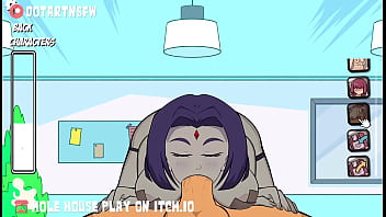 Multiple characters sloppy dick sucking hole house game