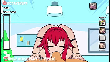 Multiple characters sloppy dick sucking hole house game