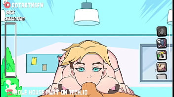 Multiple characters sloppy dick sucking hole house game