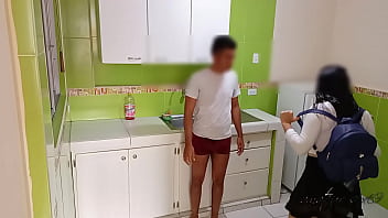 She Arrives At The My Neighbor Arrives And Finds Me In My Underwear And She Can't Wait To Suck My Dick I Fuck Her In Her Room Before Someone Arrives We Almost Got Caught thumbnail