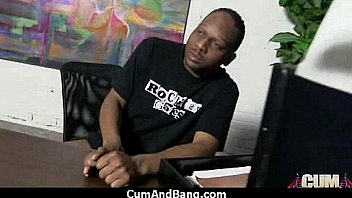 Ebony cumslut gets multi facial in gangbang 3