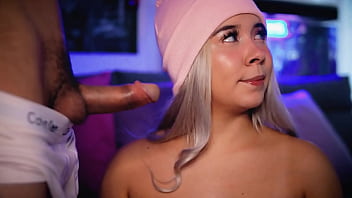 Blonde with an innocent face is not afraid to show what a slut she is with a cock in her mouth