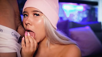 Blonde with an innocent face is not afraid to show what a slut she is with a cock in her mouth