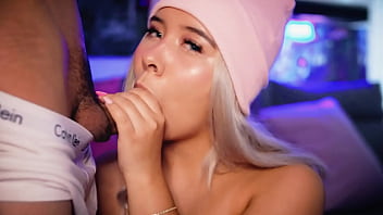 Blonde with an innocent face is not afraid to show what a slut she is with a cock in her mouth