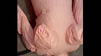 Pumping up a large blow up doll