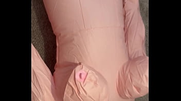 Pumping up a large blow up doll