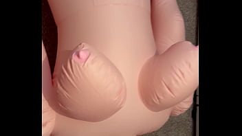 Pumping up a large blow up doll