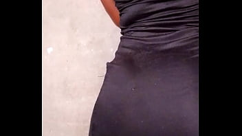 Solo african slut showing off her ass