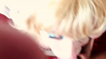 Master pounding slaves throat