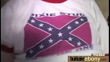 First time ebony with a group of white dicks 9