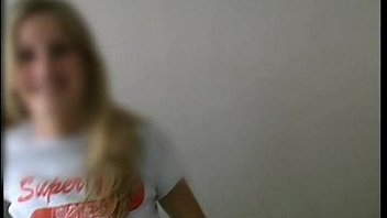 Blonde teen amadine first porno casting