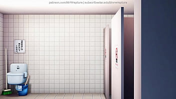 Tied up in the restroom for lesbian fun