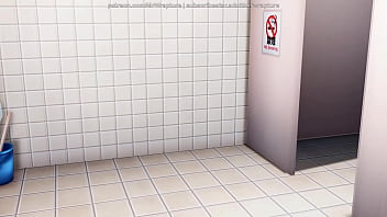 Tied up in the restroom for lesbian fun