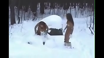 Young and innocent teens naked in the snow